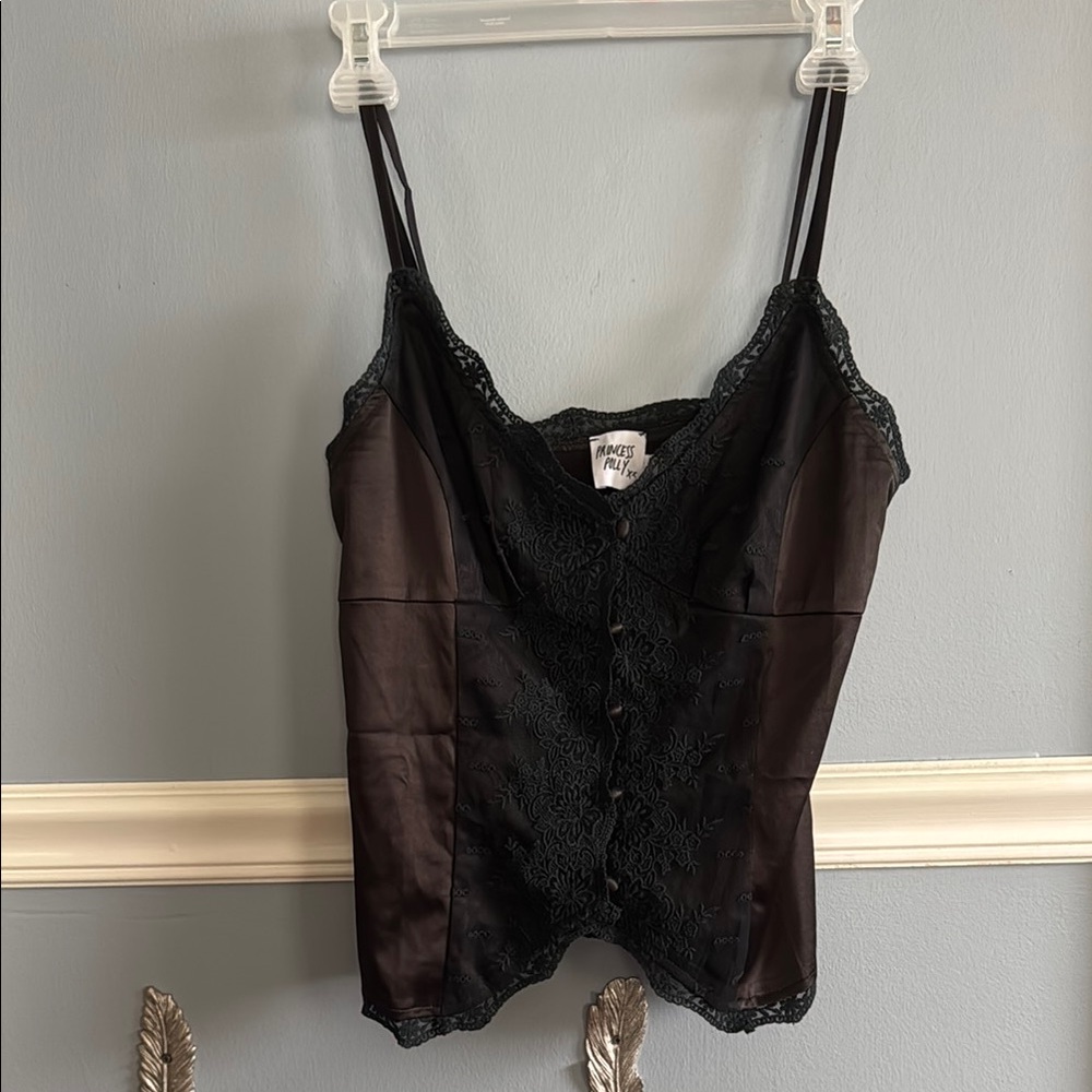 Princess Polly Black Lace Top